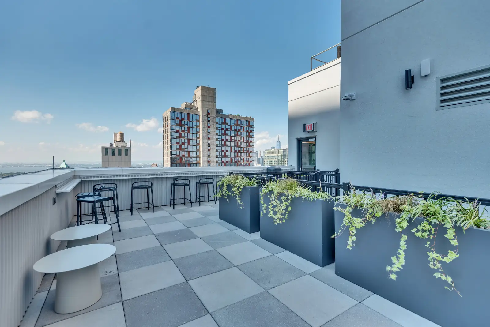 Roof deck of Maxwell Brooklyn building