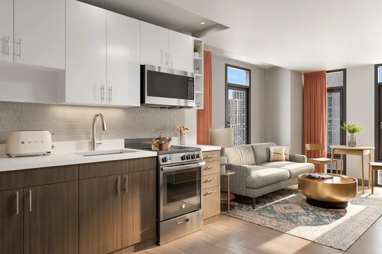 Kitchen and Living Room
